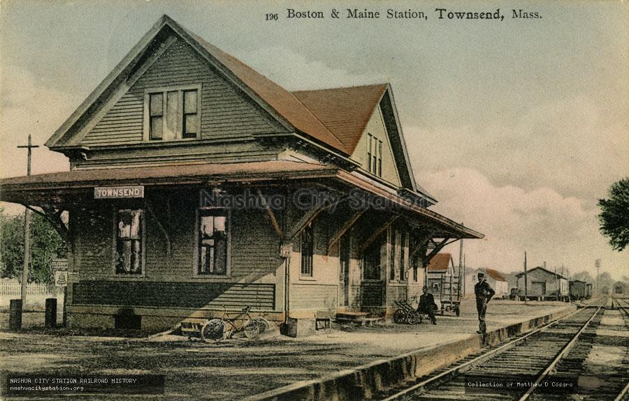 Postcard: Boston & Maine Station, Townsend, Massachusetts